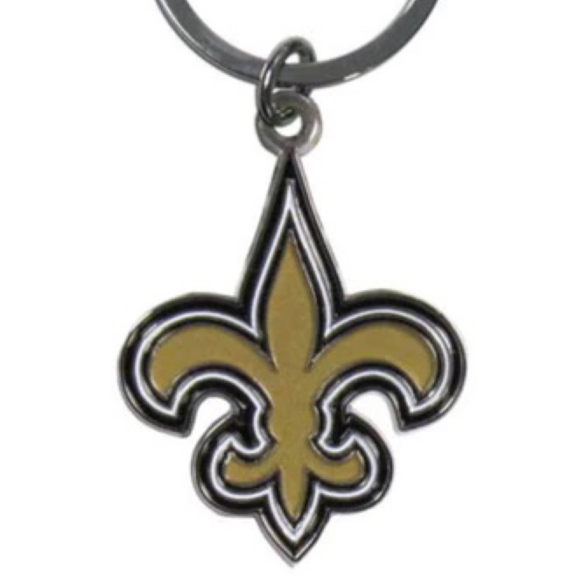 New Orleans Saints Cloisonne Metal Keychain