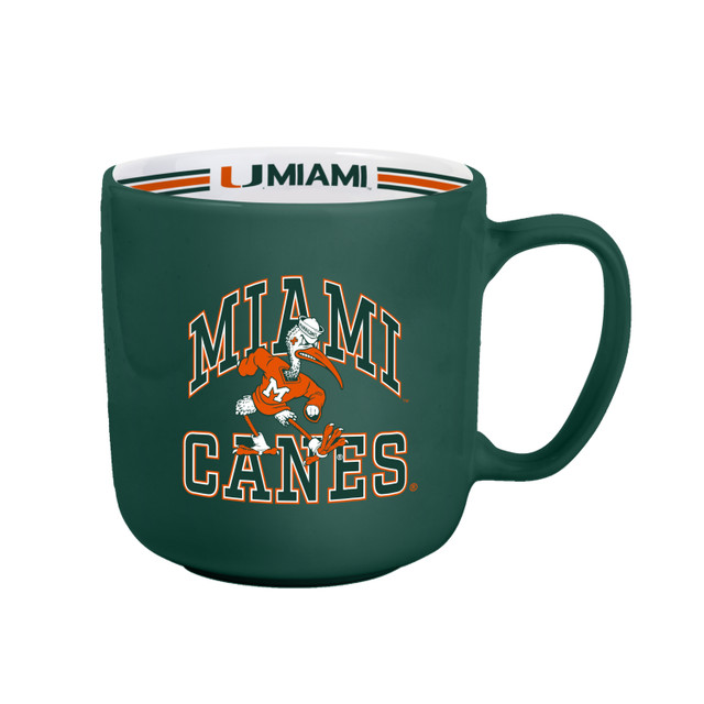 Miami Hurricanes Team Stripe Design Coffee Mug 15oz