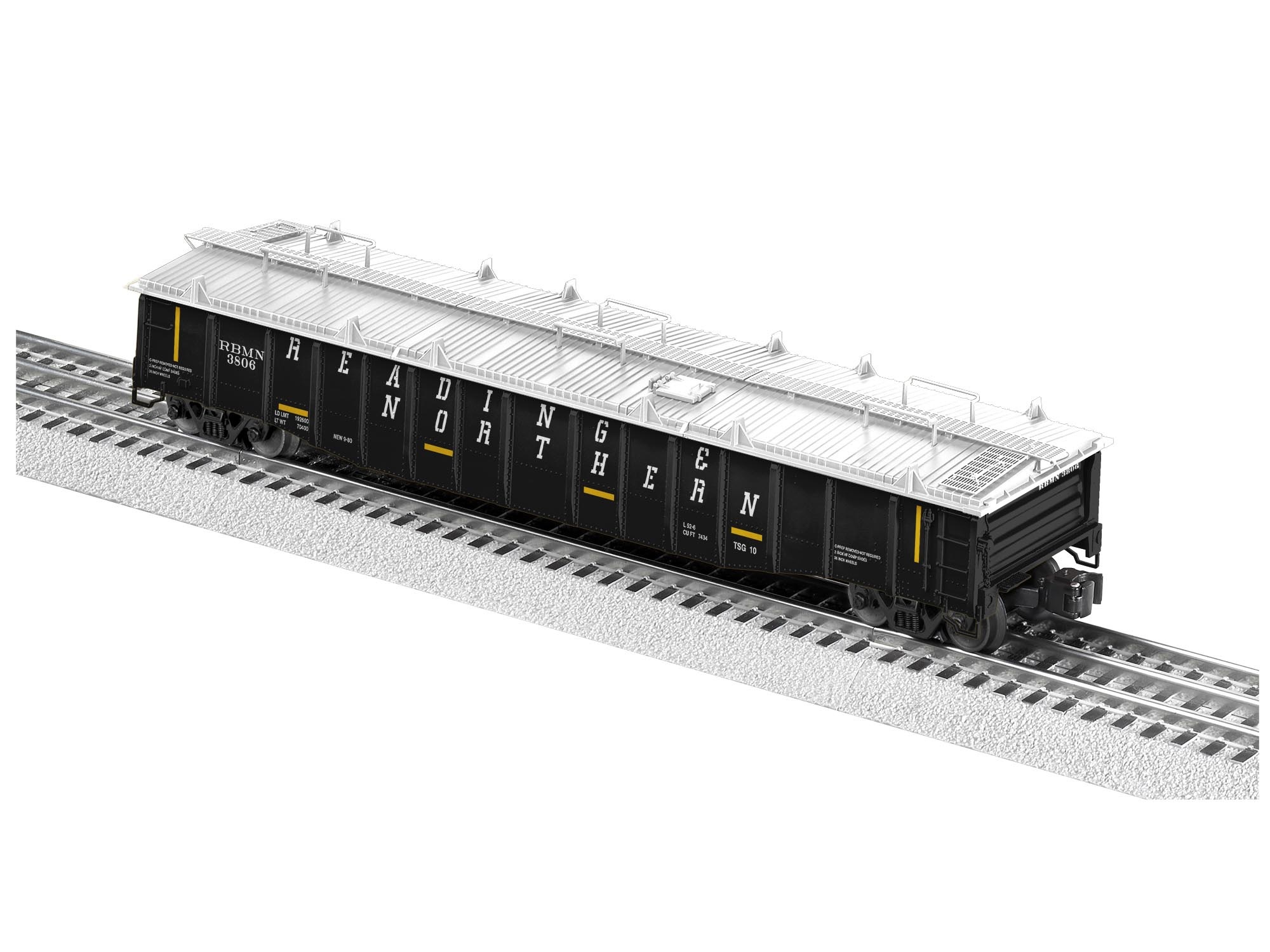 Reading & Northern Ps-6 Gondola With Covers #3806 O Scale