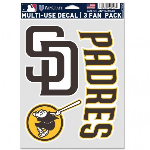 San Diego Padres Multi Use 3 Pack Fan Decals