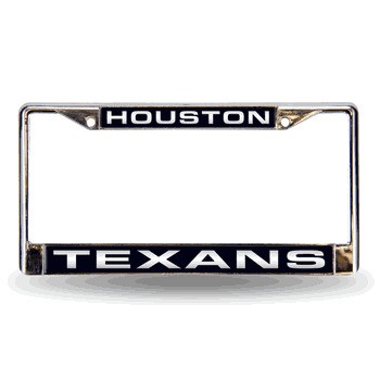 Houston Texans Laser Chrome License Plate Frame