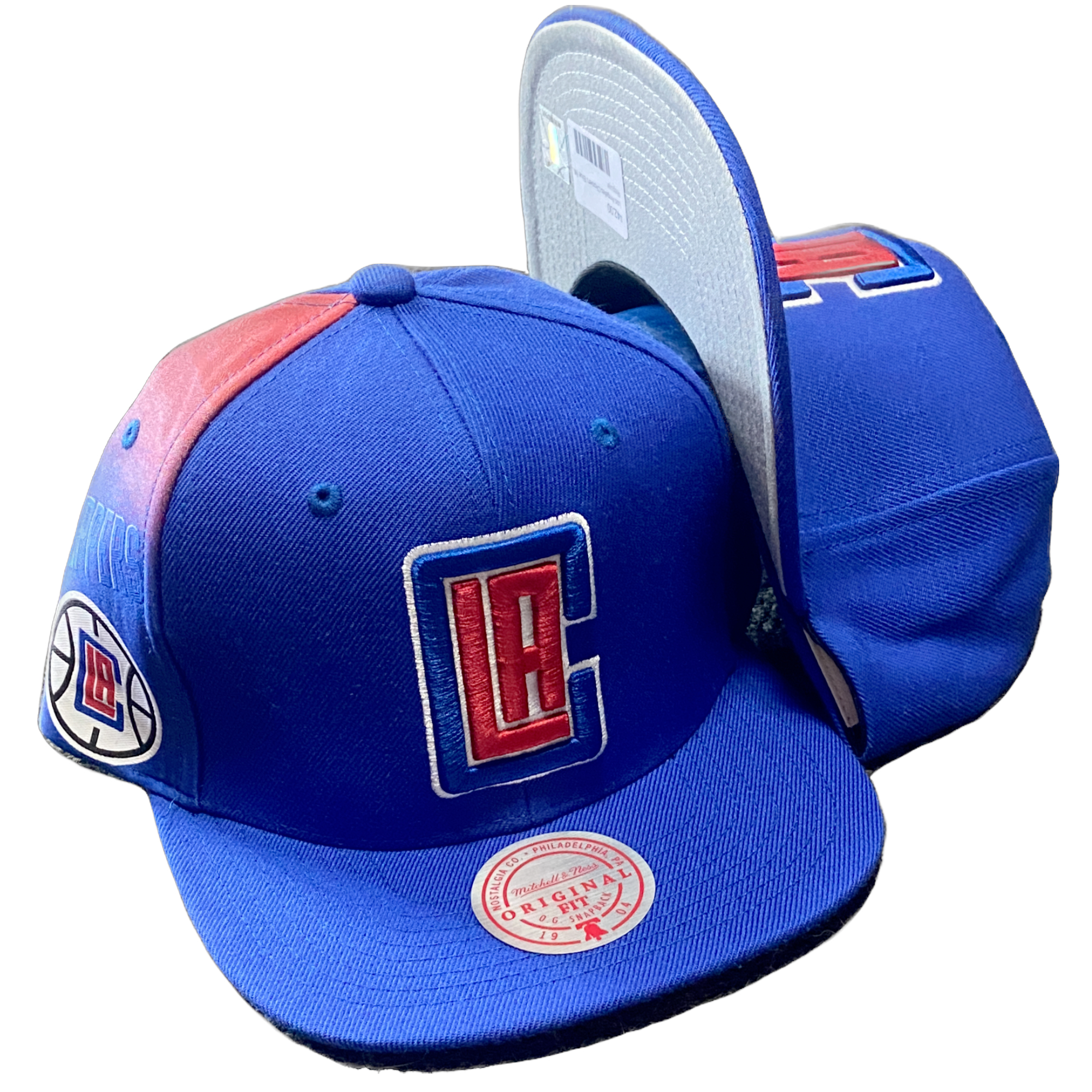 Los Angeles Clippers Blue Mitchell and Ness Snapback Hat w/Side Panel