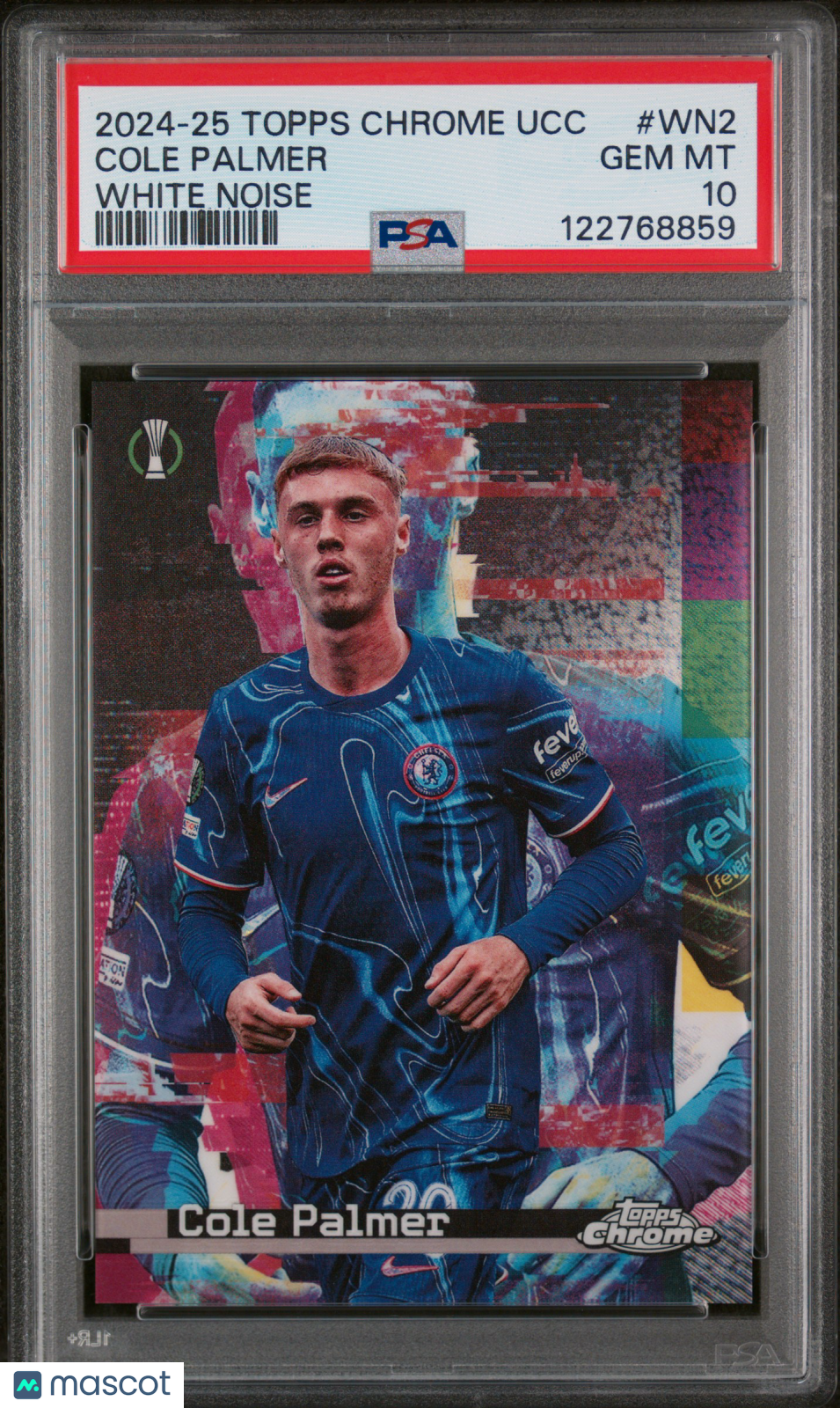 2024-25 Topps Chrome UEFA Club Competitions White Noise Cole Palmer #WN2 PSA 10