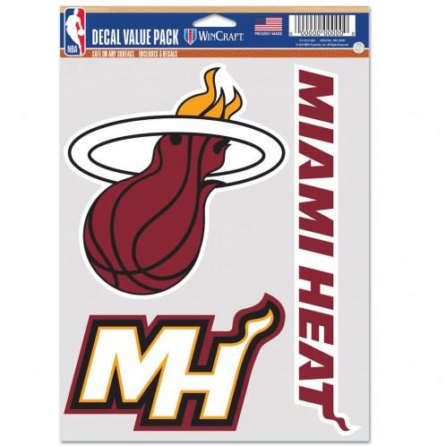 Miami Heat Multi Use 3 Pack Fan Decals