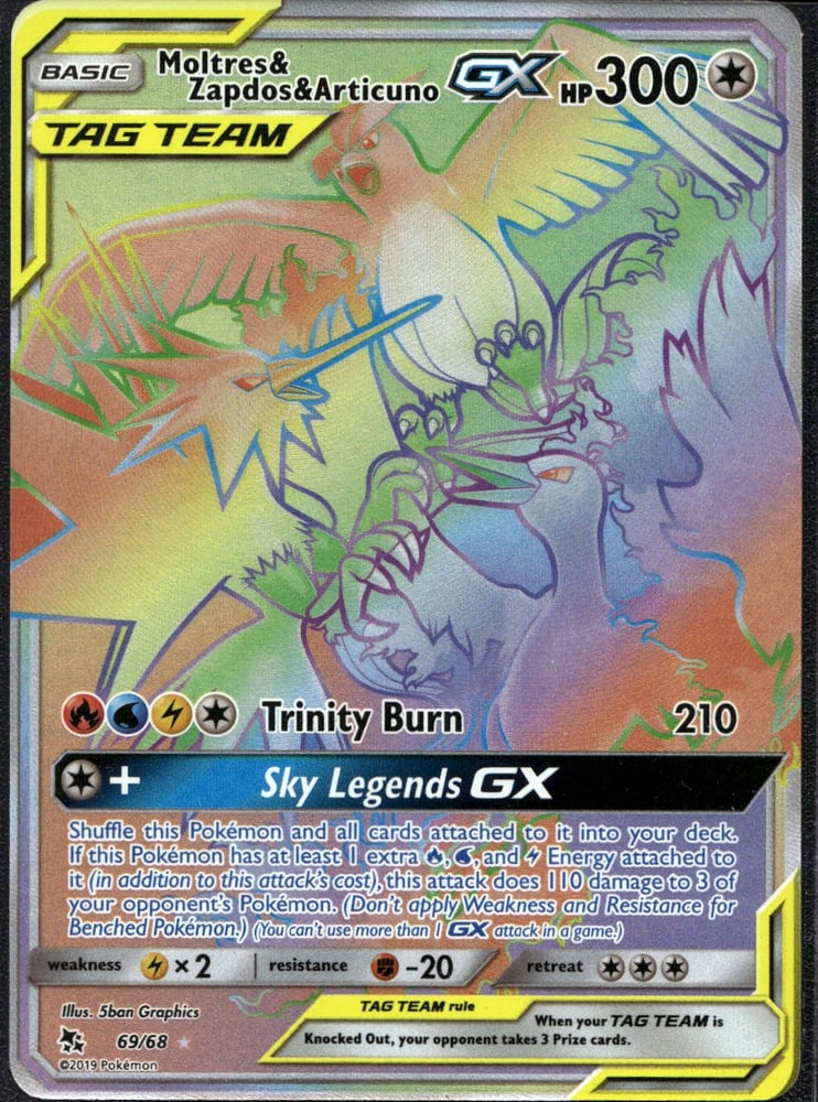 Moltres & Zapdos & Articuno GX - SM115 69/68
