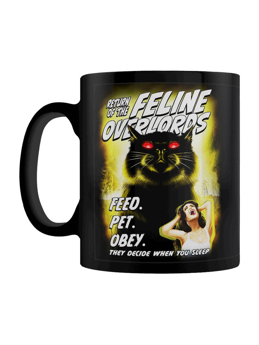 Grindstore - Vintage Horror Cats Feline Overlords Black Mug