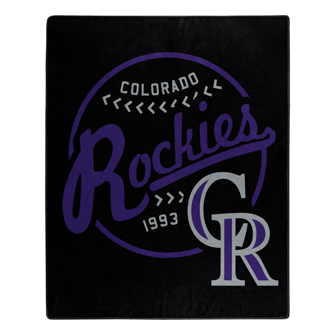 Colorado Rockies Moonshot Design Raschel Blanket