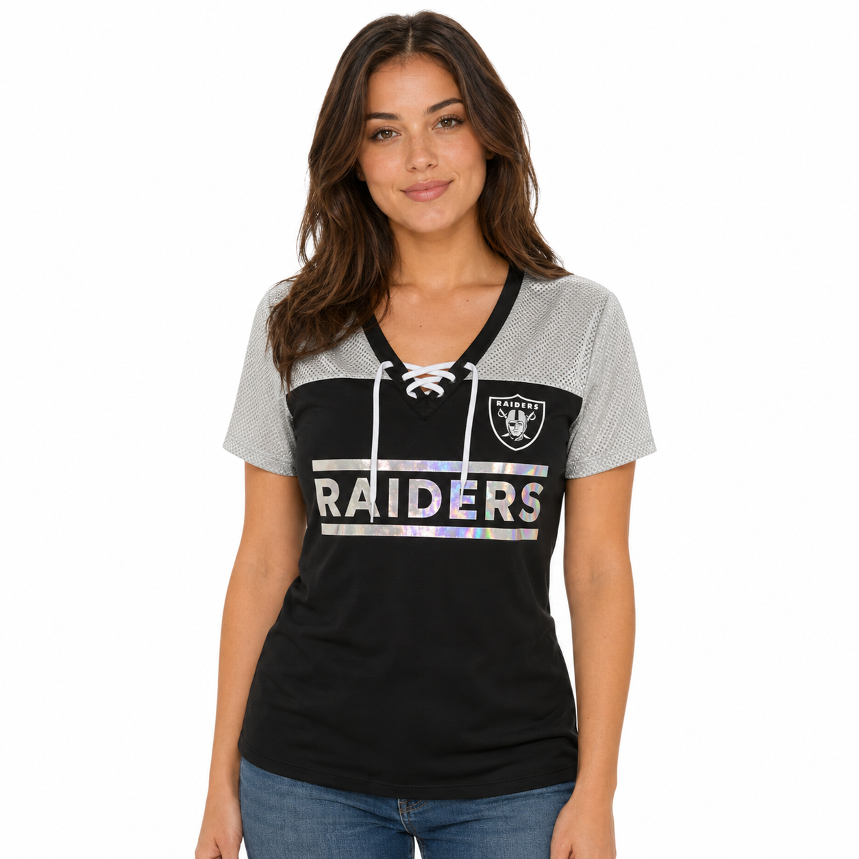 Las Vegas Raiders Ladies Lights Out Foil Jersey