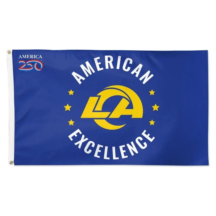 Los Angeles Rams America 250 Excellence Deluxe Royal Blue Flag 3x5'
