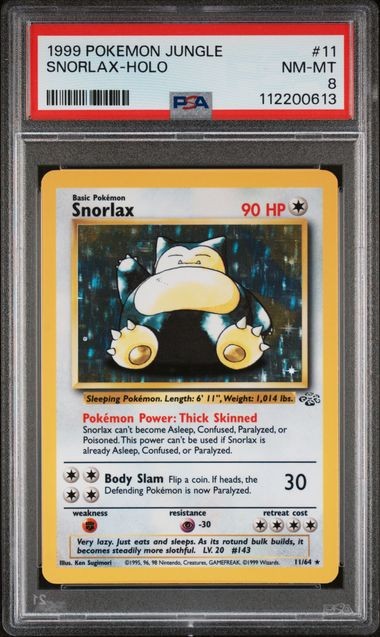 1999 POKEMON JUNGLE #11 SNORLAX-HOLO