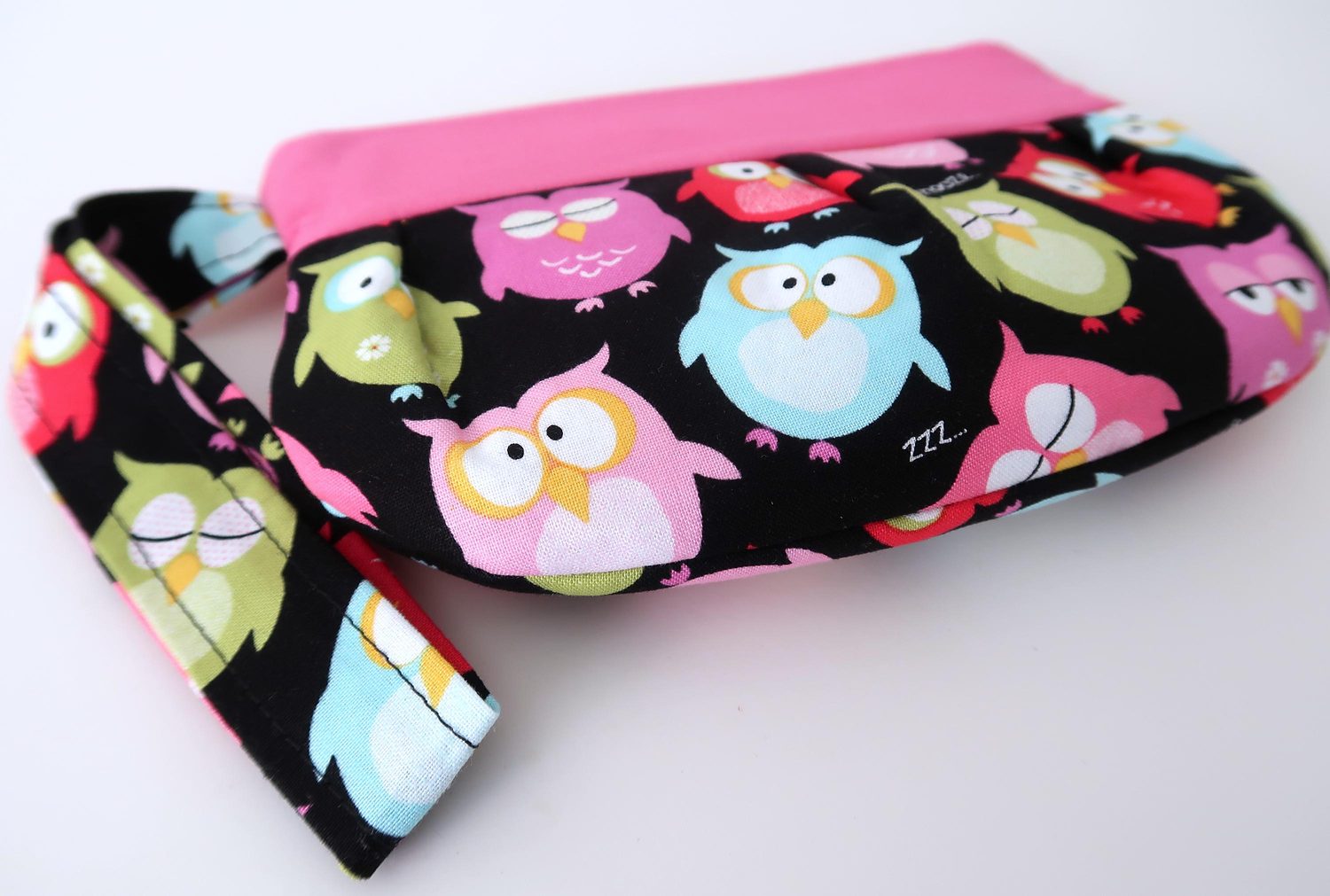 Pleated Wristlet – Sleepy Owls, photo 6 of 7