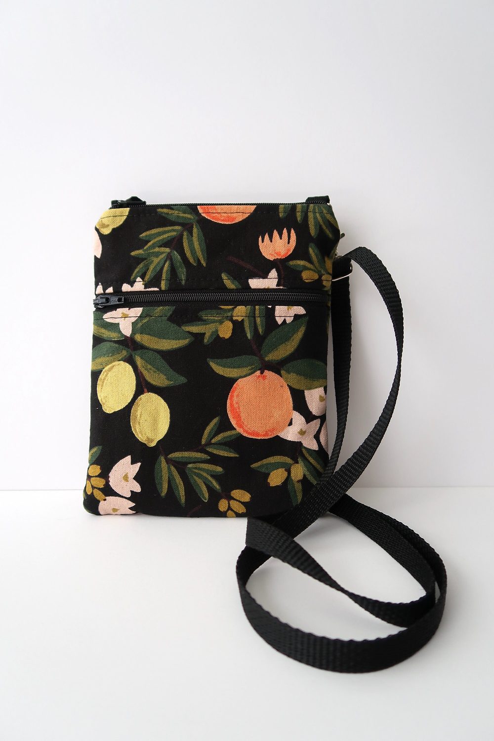 Small Crossbody Bag – Oranges & Lemons on Black, photo 6 of 7