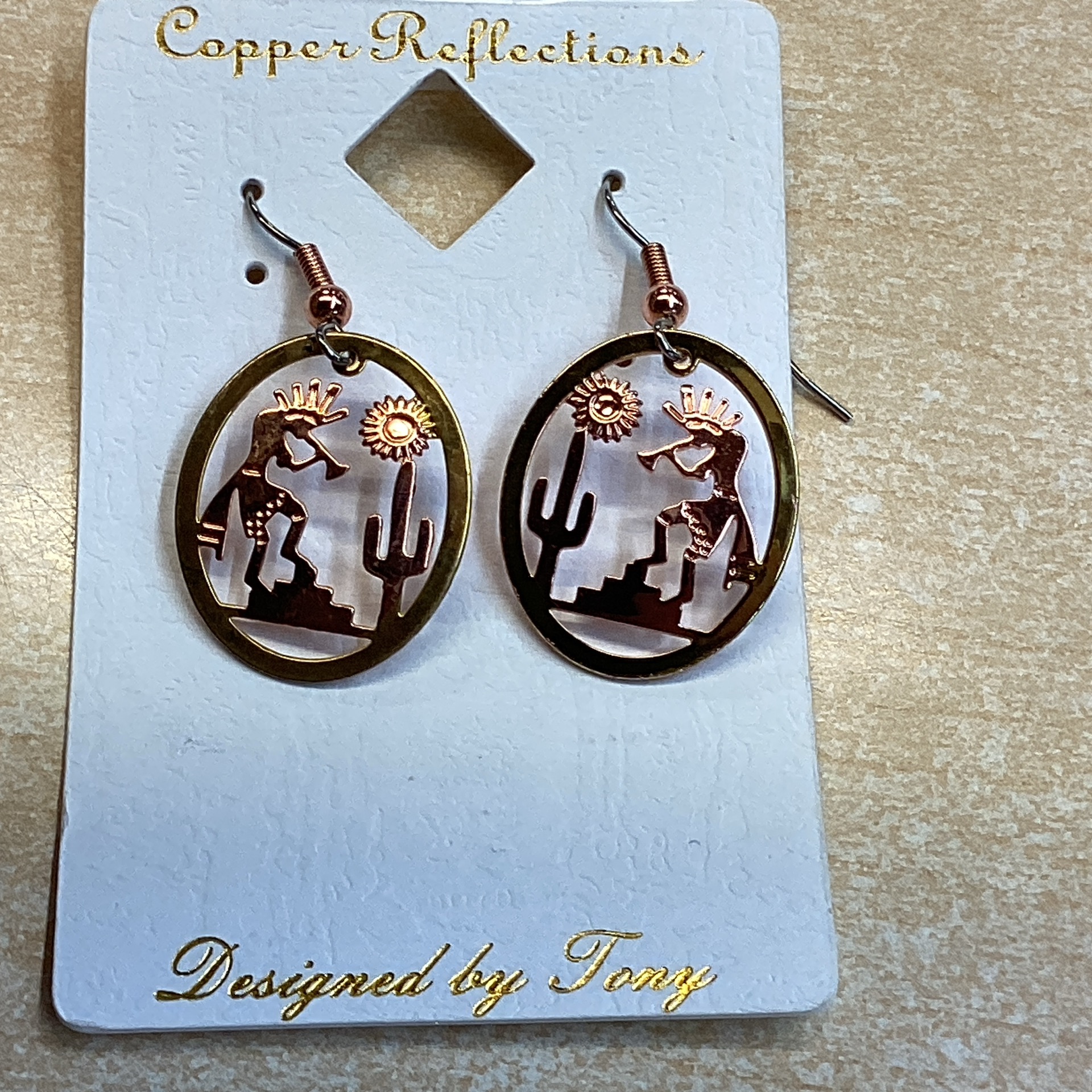 Cut-Out Kokopelli Earrings
