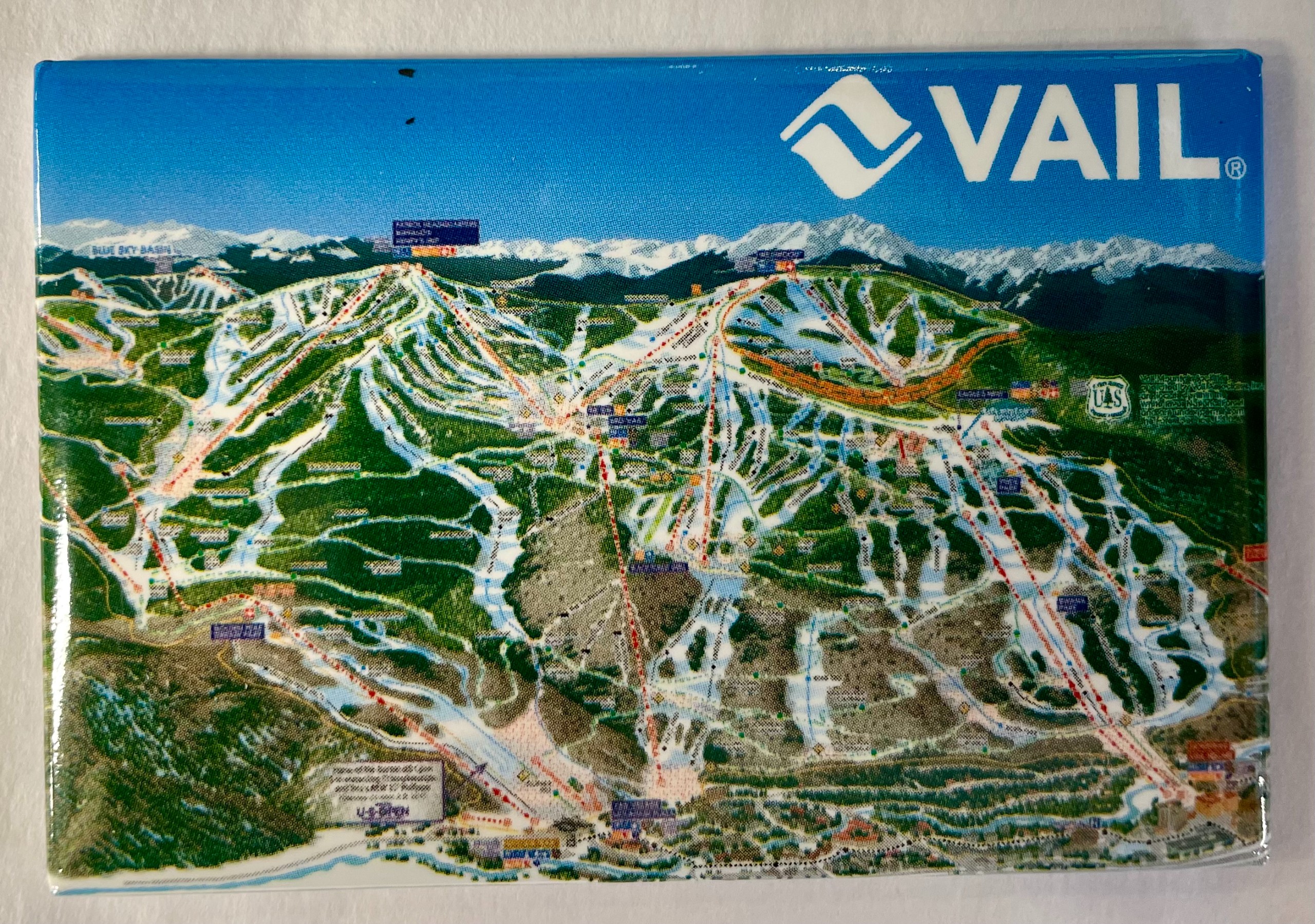Vail Trail Map Magnet