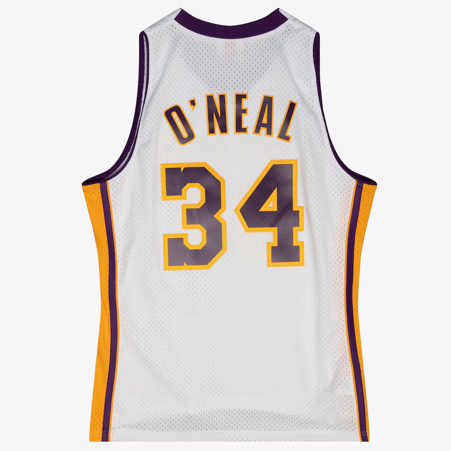 Los Angeles Lakers Shaquille O'Neal 2002-03 White Mitchell and Ness Swingman Jersey