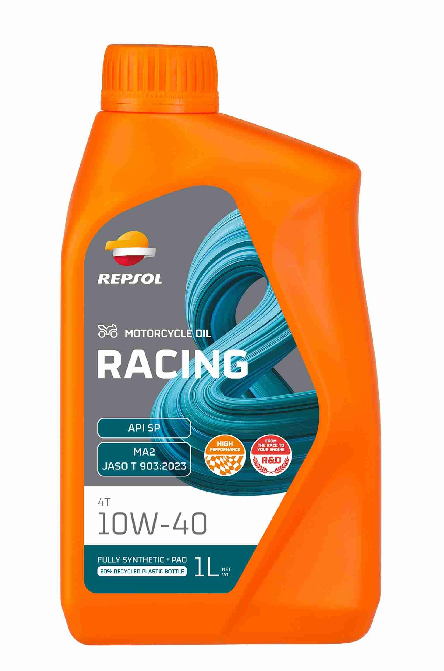 Repsol Racing Oil 10W-40 four-stroke motorcycle engine oil 1 litre — Anstis Motorsport