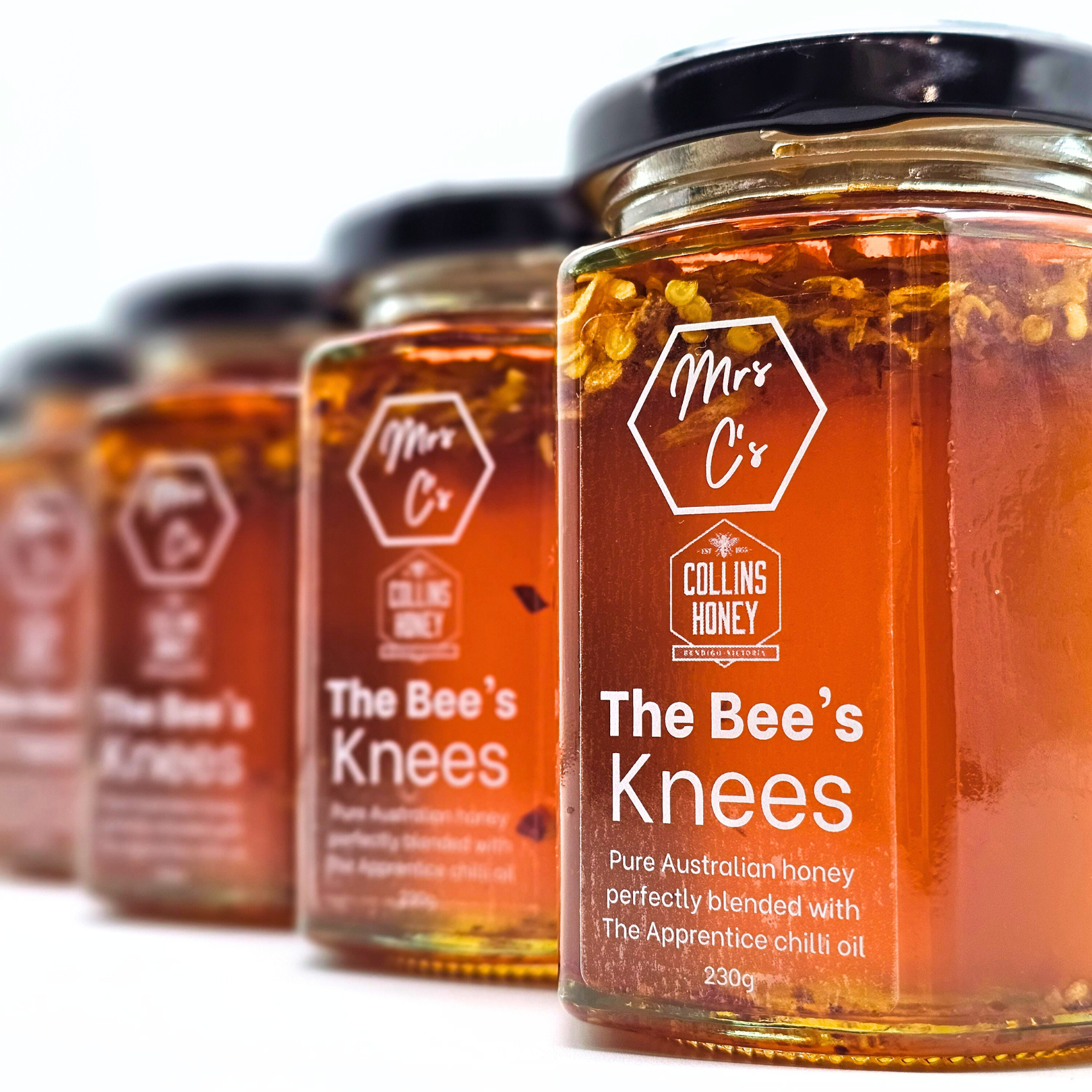 The Bee’s Knees – Mrs C’s Honey & Chilli Oil Blend (230 g)