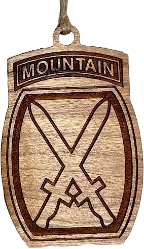10th Mountain Division Wood Ornament