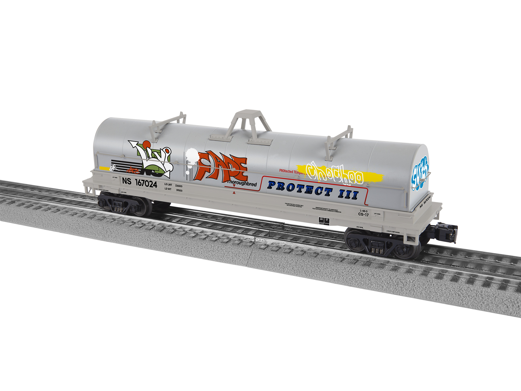 Lionel NS Coil Car #167024 W/ Graffiti 2226550 O Scale