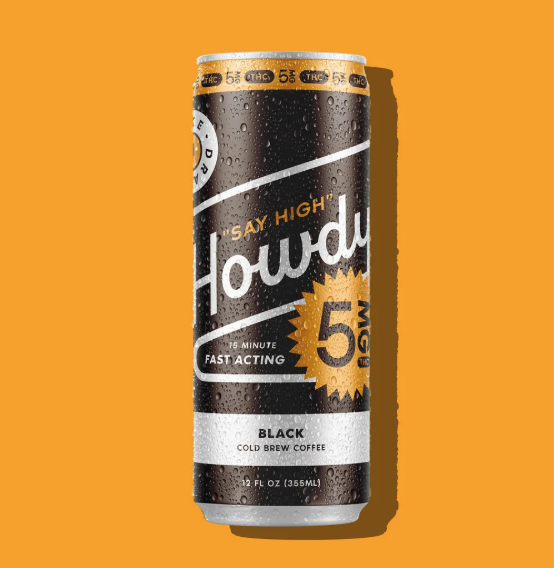 Howdy THC Cold Brew Coffee – Black – 5MG - Regular