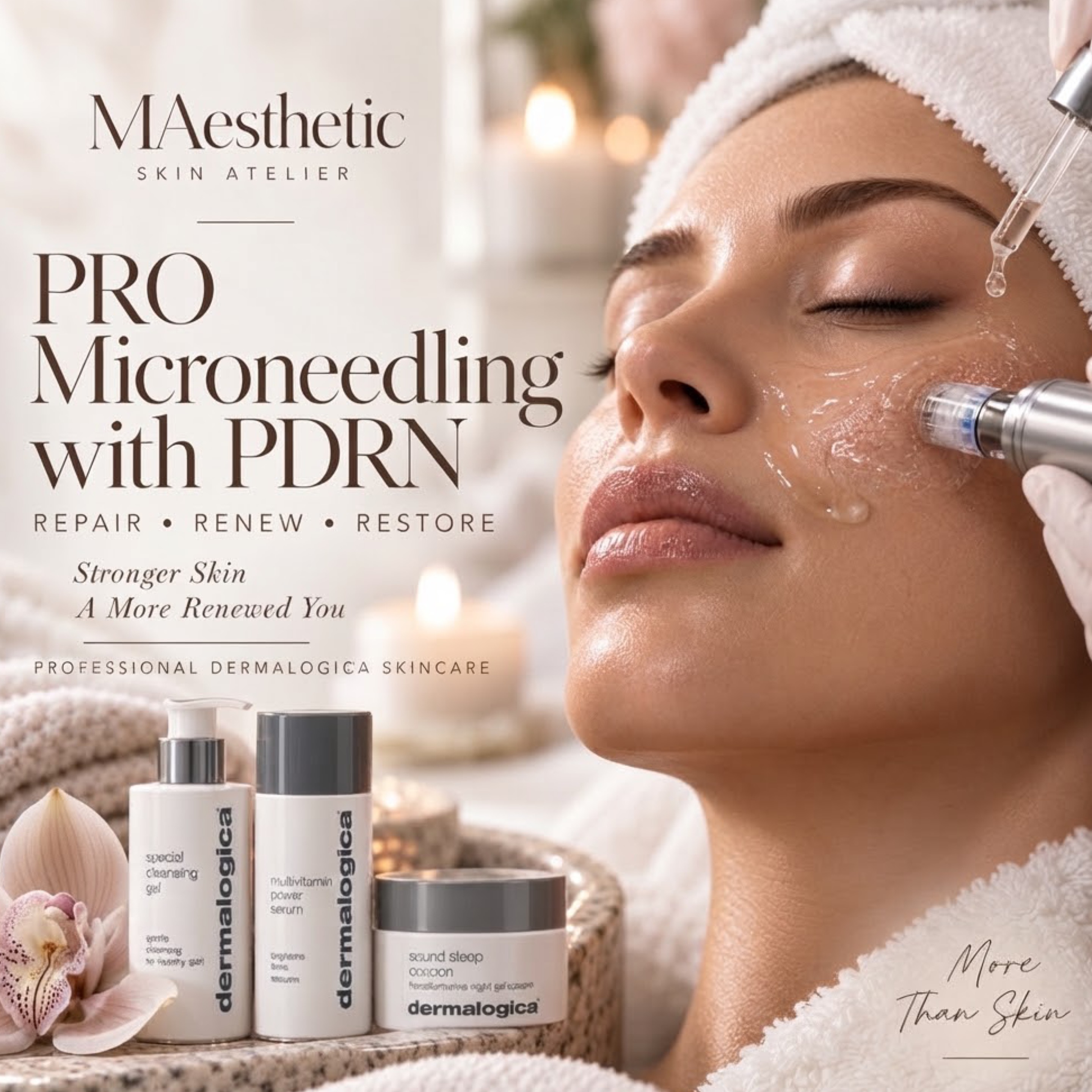 Microneedling + PDRN longevity Focus PROMOTION treatment in Calgary at MAesthetics Skin Atelier