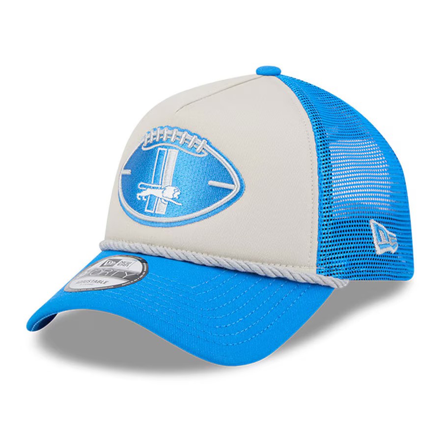 Detroit Lions Retro New Era A-Frame Trucker Snapback Hat