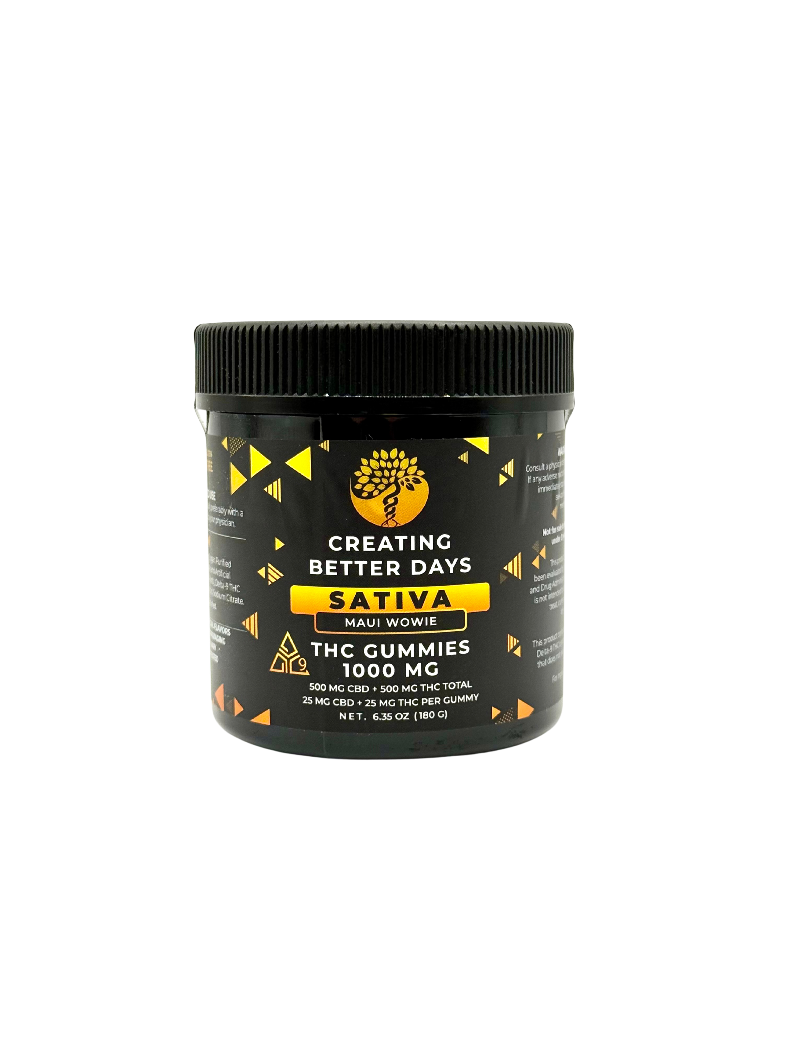 Maui Wowie Gummies (Sativa) - Fruit Punch 25mg D9 (1:1 with 25mg CBD) - Regular