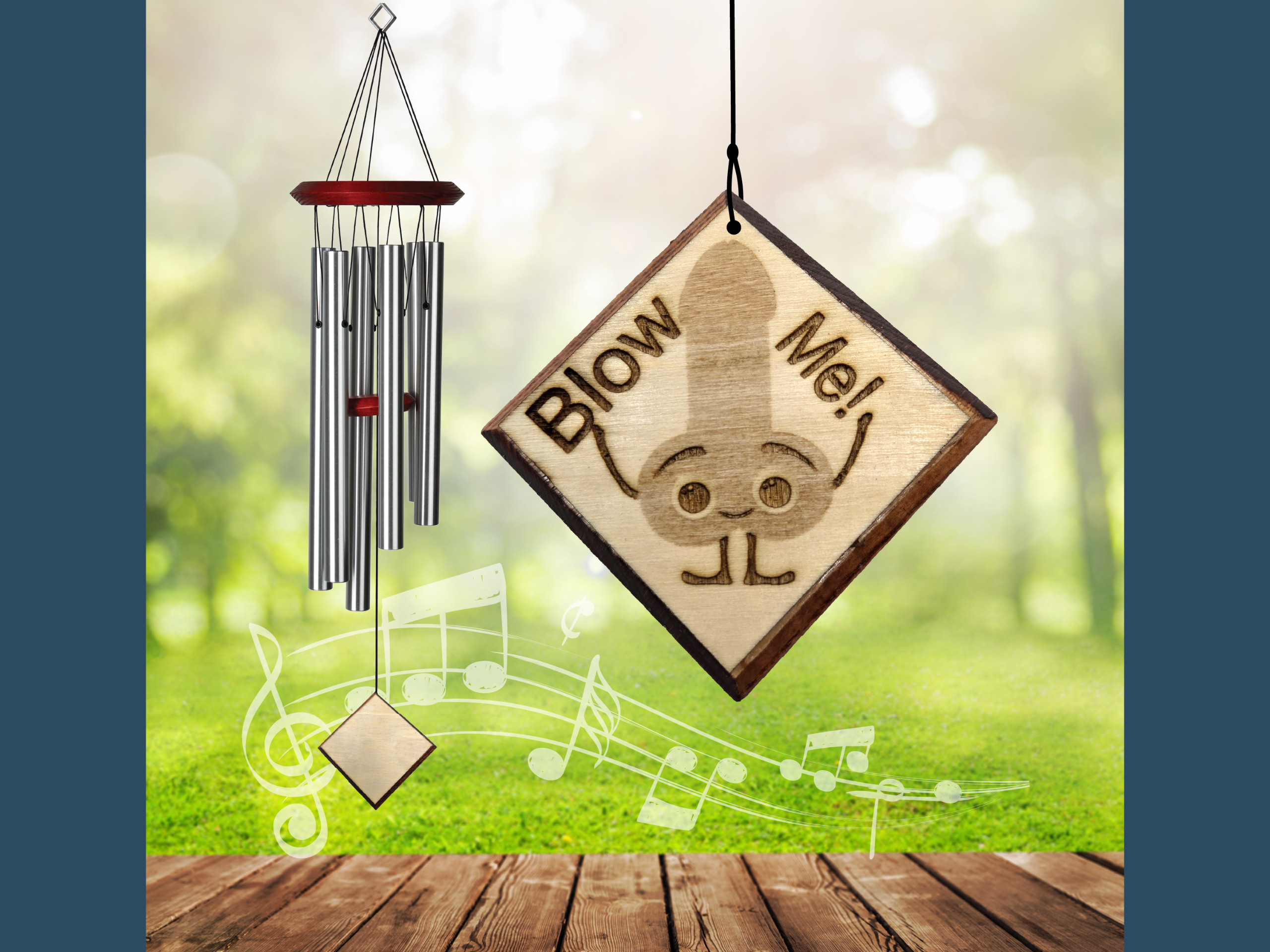 “Blow Me” - Bachelorette Party Gag Wind Chime personalized wind chime