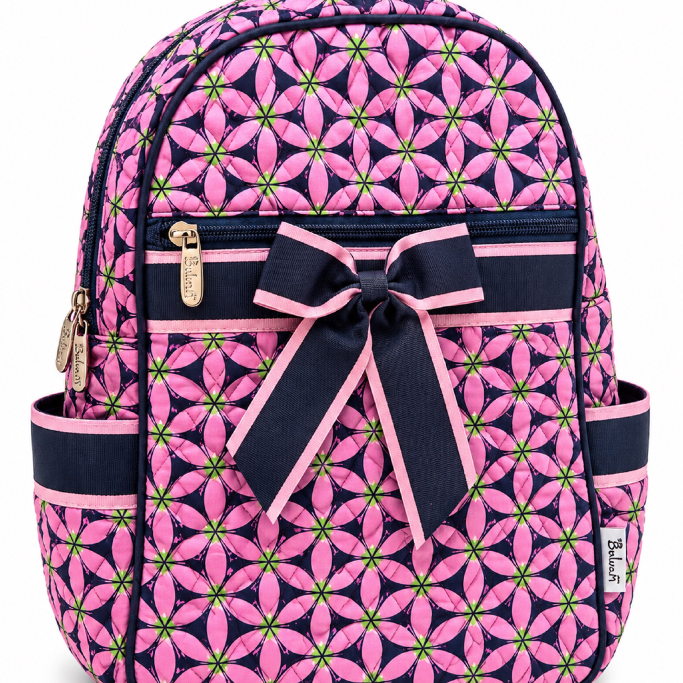 Pink Quilted Bow Backpack