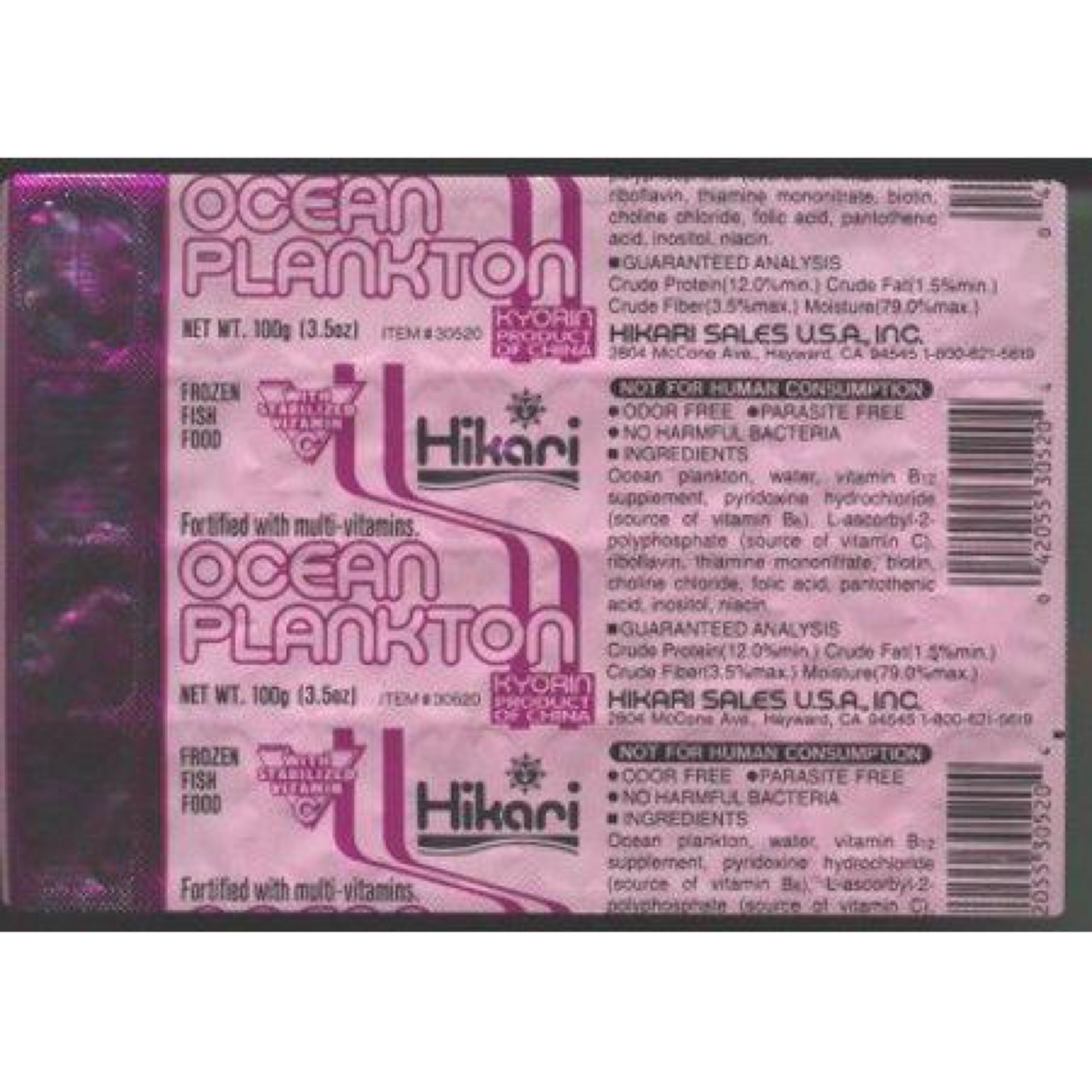 Hikari Bio-Pure Frozen Ocean Plankton Fish Food, 3.5 oz