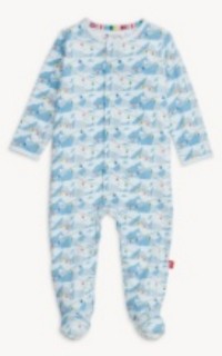 Blue Apres Chic Modal Footie Onesie