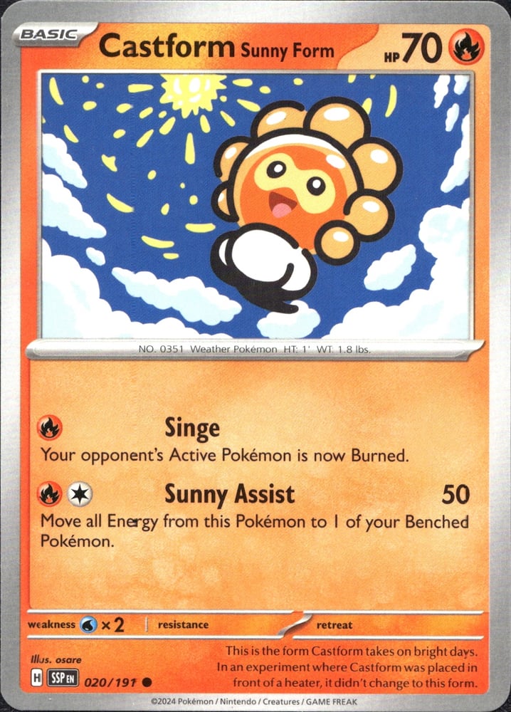 Castform Sunny Form - SV08 20/191