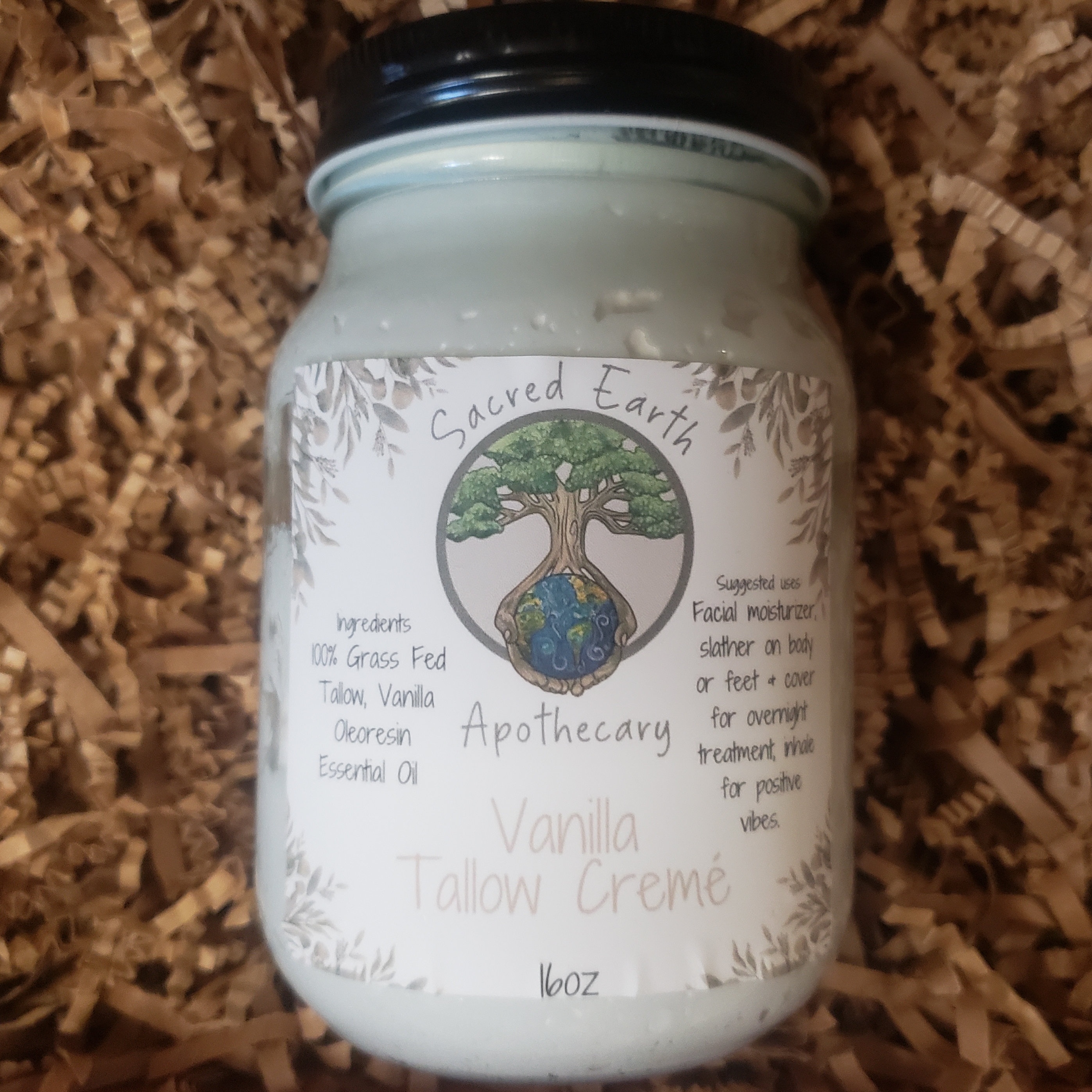 Sacred Earth Apothecary - 16oz Vanilla Tallow