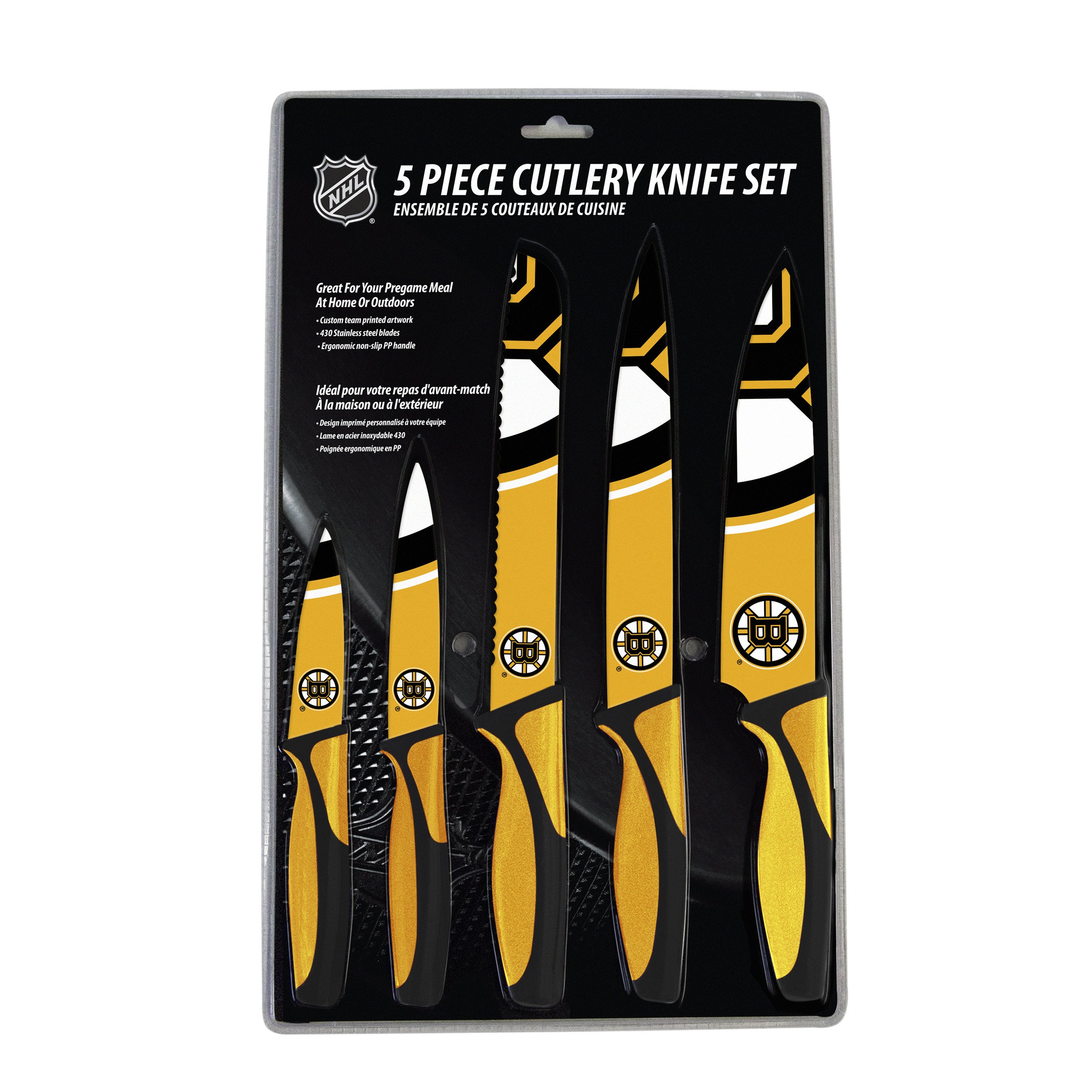 Boston Bruins Kitchen Knife Set - 5 Pack