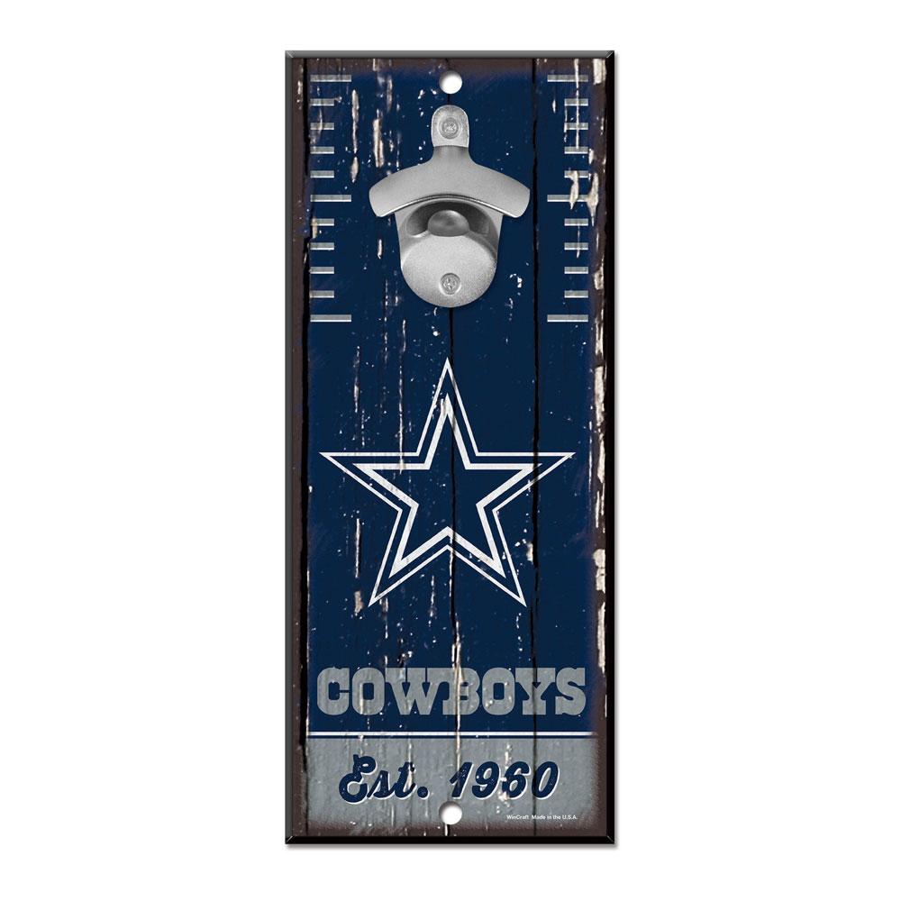 Dallas Cowboys Wood Bottle Opener 5x11"