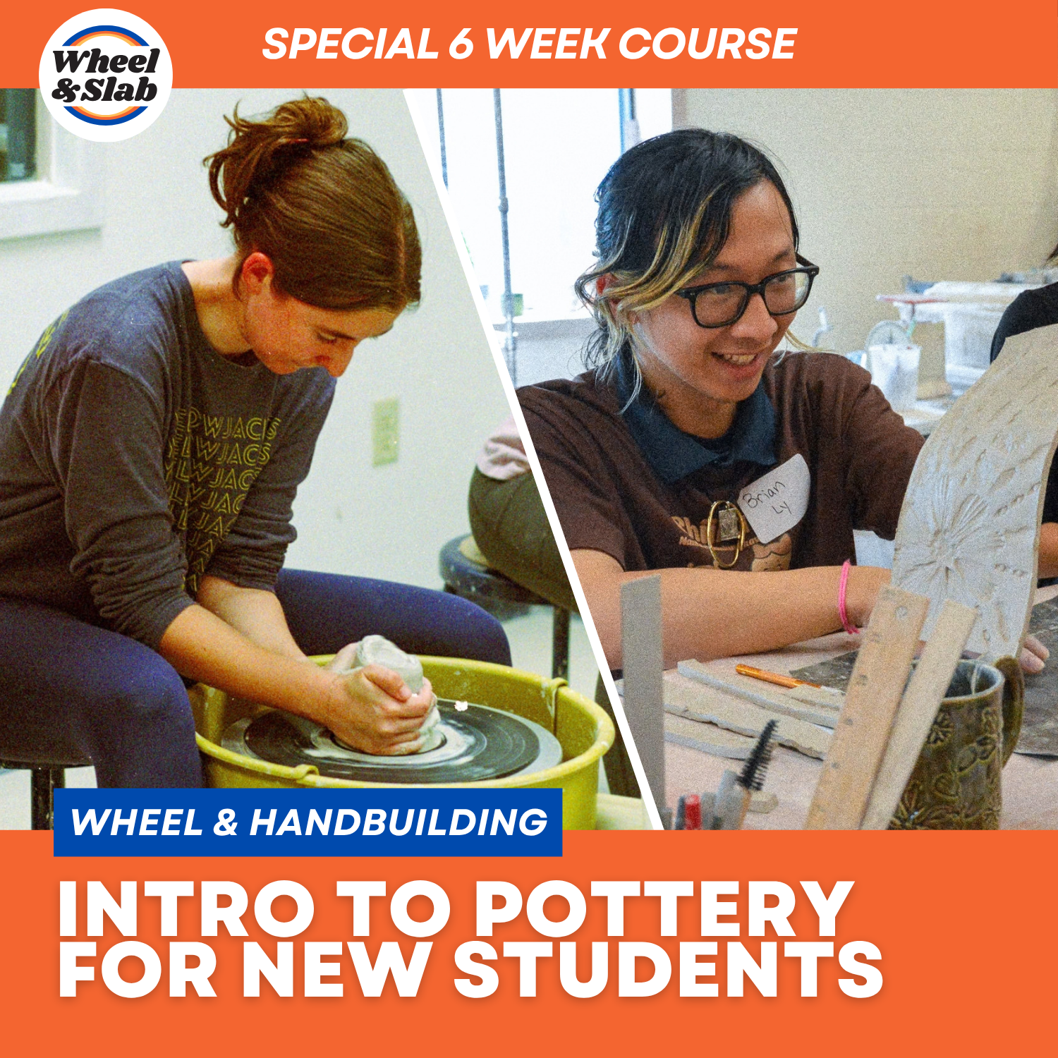 Intro to Pottery for New Students - Wheel and Handbuilding