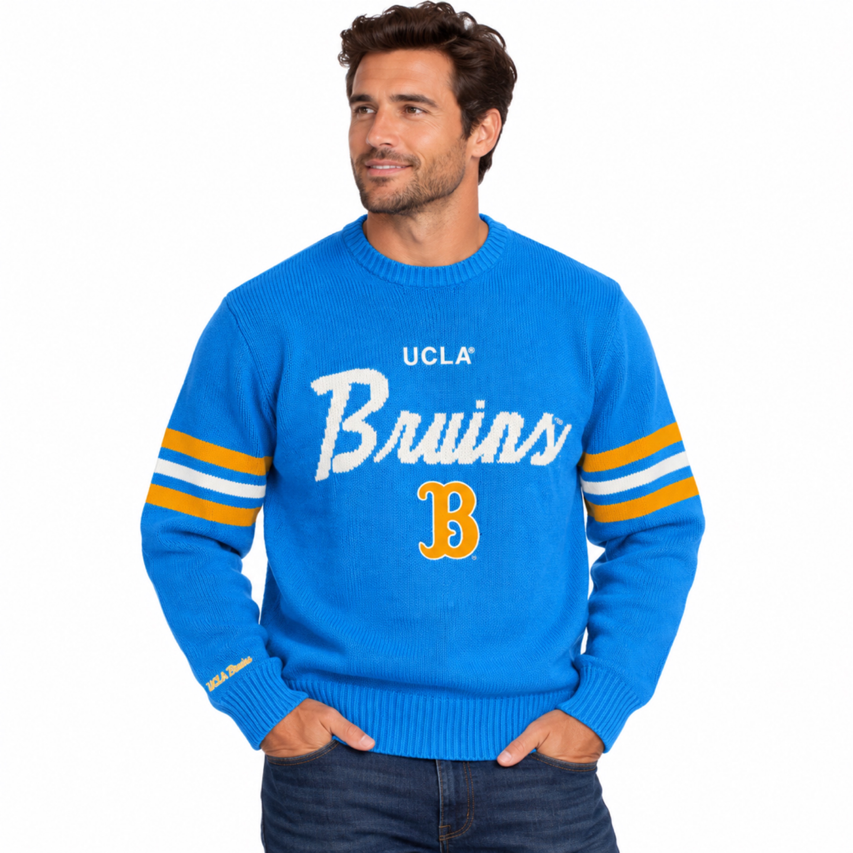 UCLA Bruins Head Coach Mitchell and Ness Crew Sweatshirt — view 1