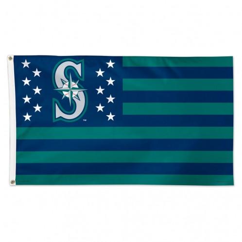 Seattle Mariners Deluxe Americana Flag 3x5'