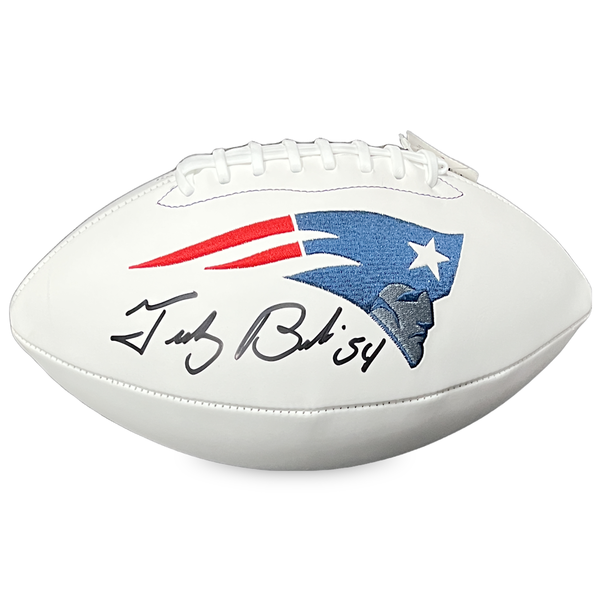 New England Patriots Teddy Bruschi Autographed Full Size Franklin Football - Beckett Authenticated