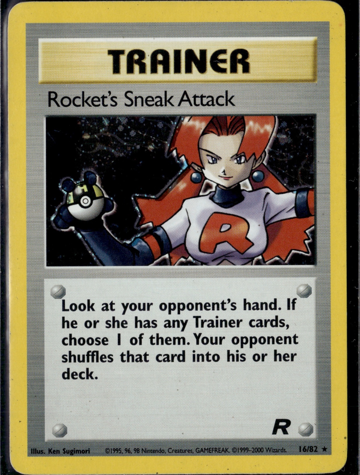 Rocket's Sneak Attack (16) Unlimited Holo Rare Team Rocket 16/82 LP