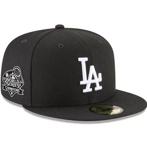 Los Angeles Dodgers 2024 Black World Series Champions New Era 9FIFTY Snapback Hat