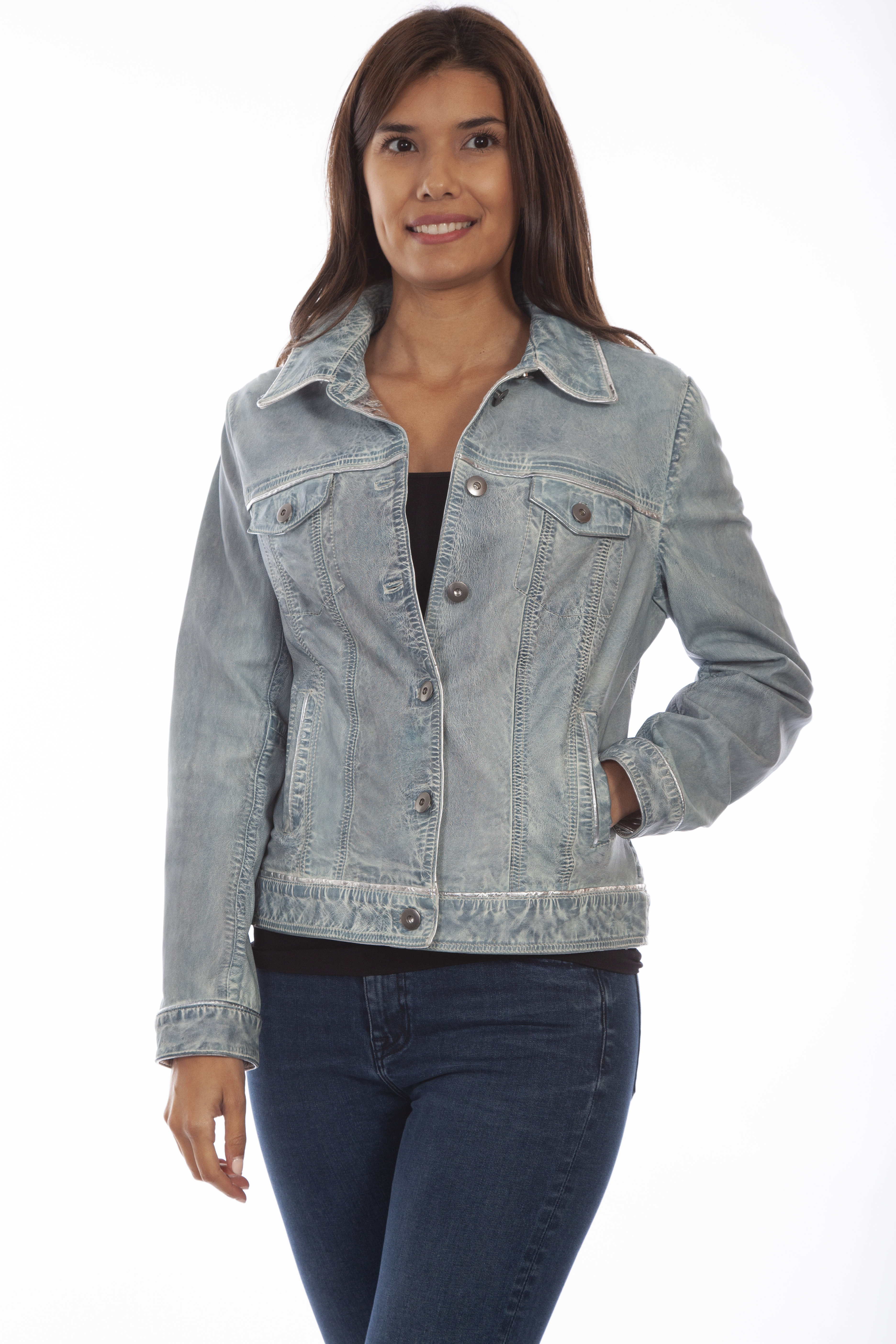 Lamb Skin Jean Jacket