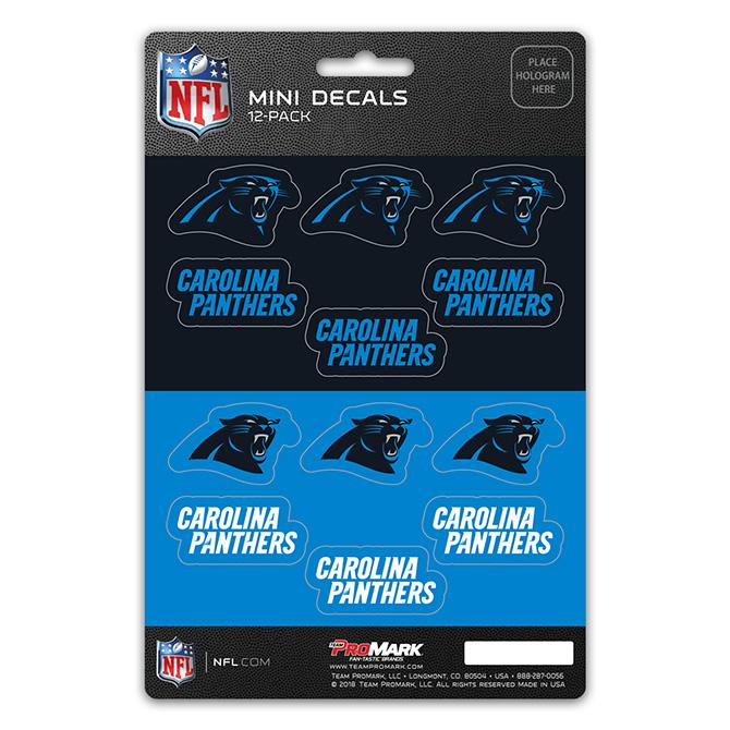 Carolina Panthers Mini Decals 12pk Set