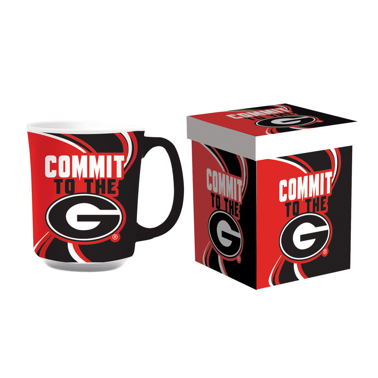Georgia Bulldogs Ceramic Coffee Mug with Matching Box 14oz