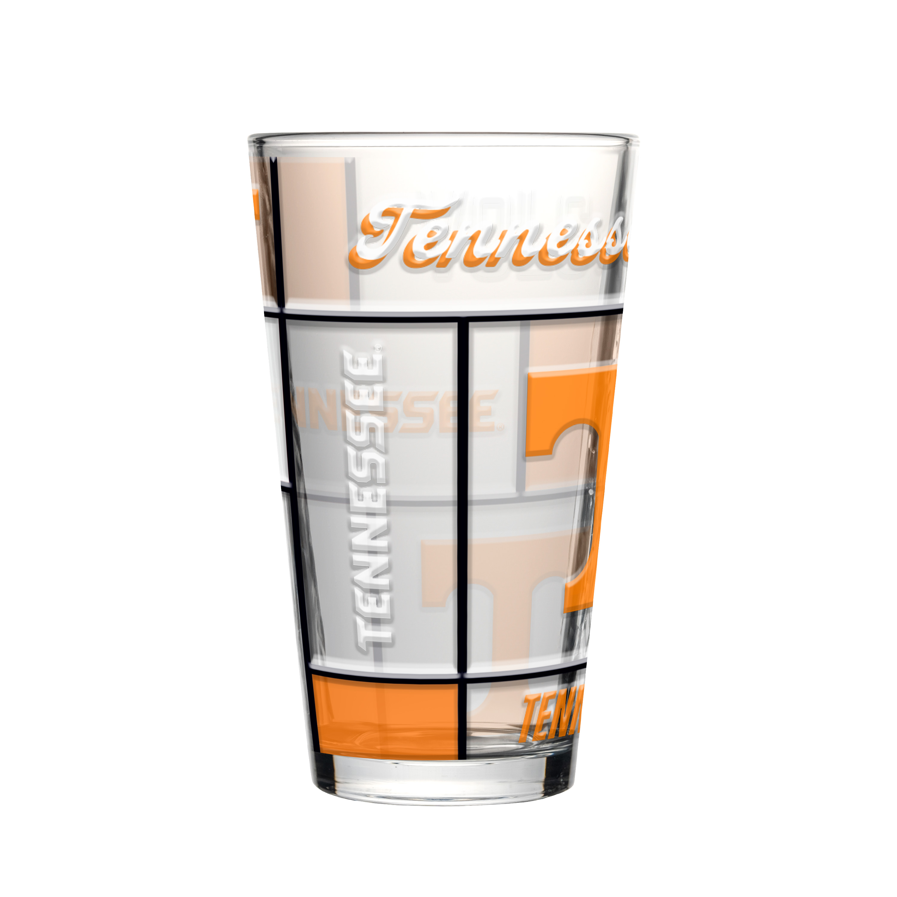 Tennessee Volunteers Boxed Quilted Stained Pint Glass 16oz