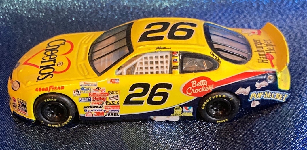1997 NASCAR #26 Johnny Benson Cheerios Pop-Secret 9" Vintage Die-Cast Car Toy