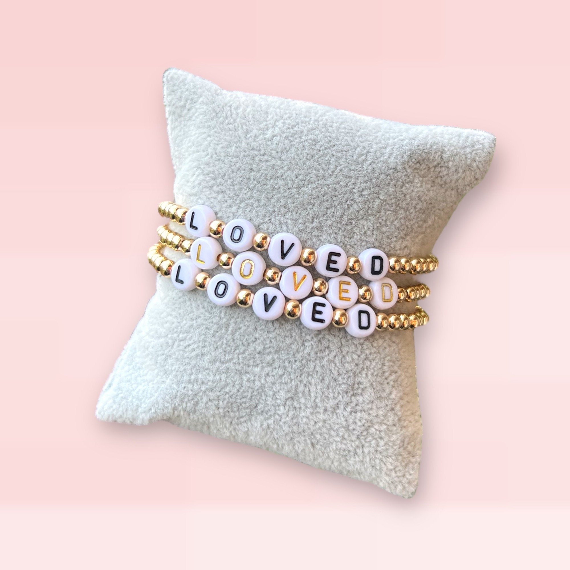 Personalized Beaded Name Bracelet: Custom Word Jewelry, Mother’s Day mama Gift view 2