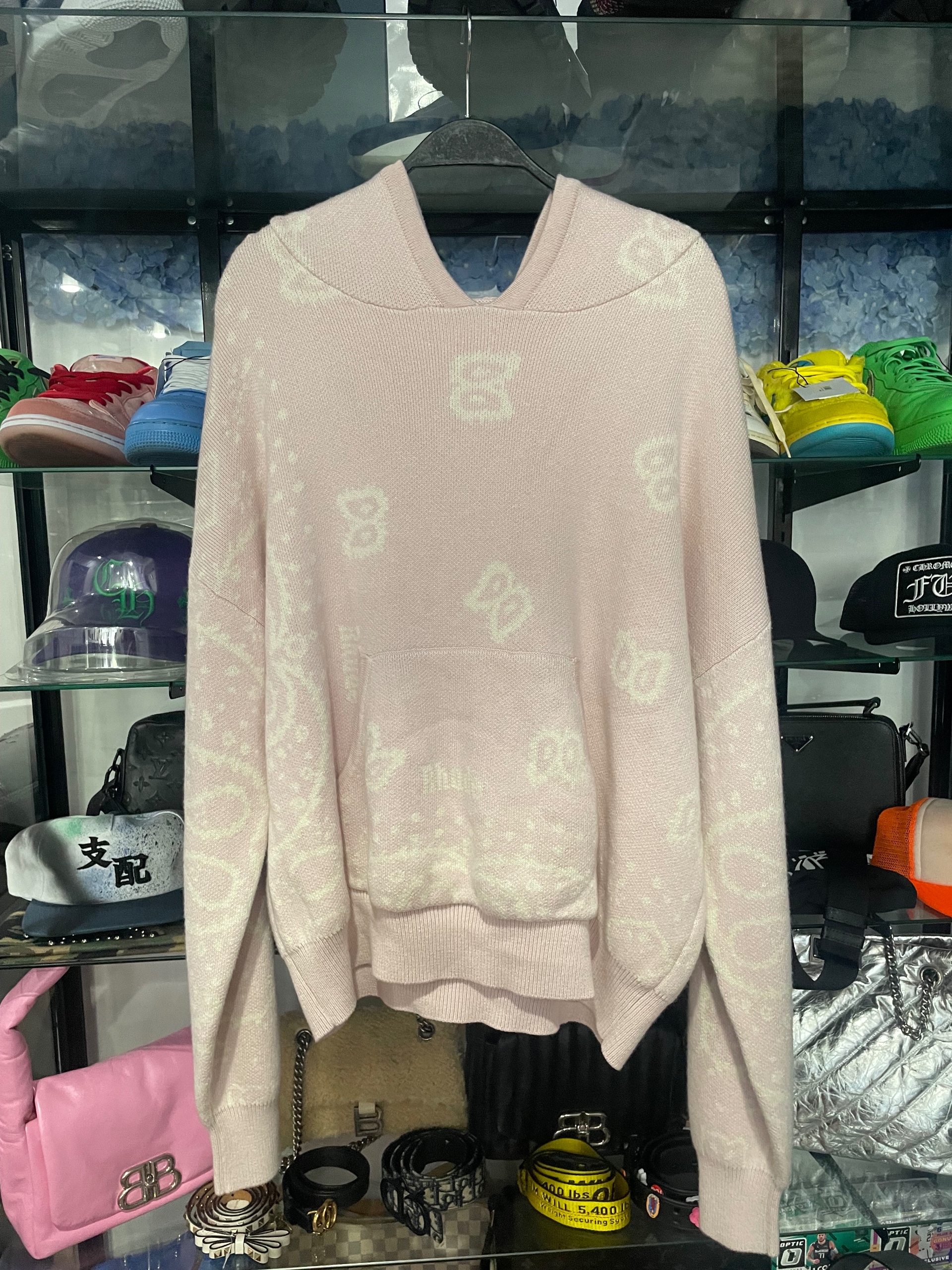 Rhude pink hoodie size L (used)
