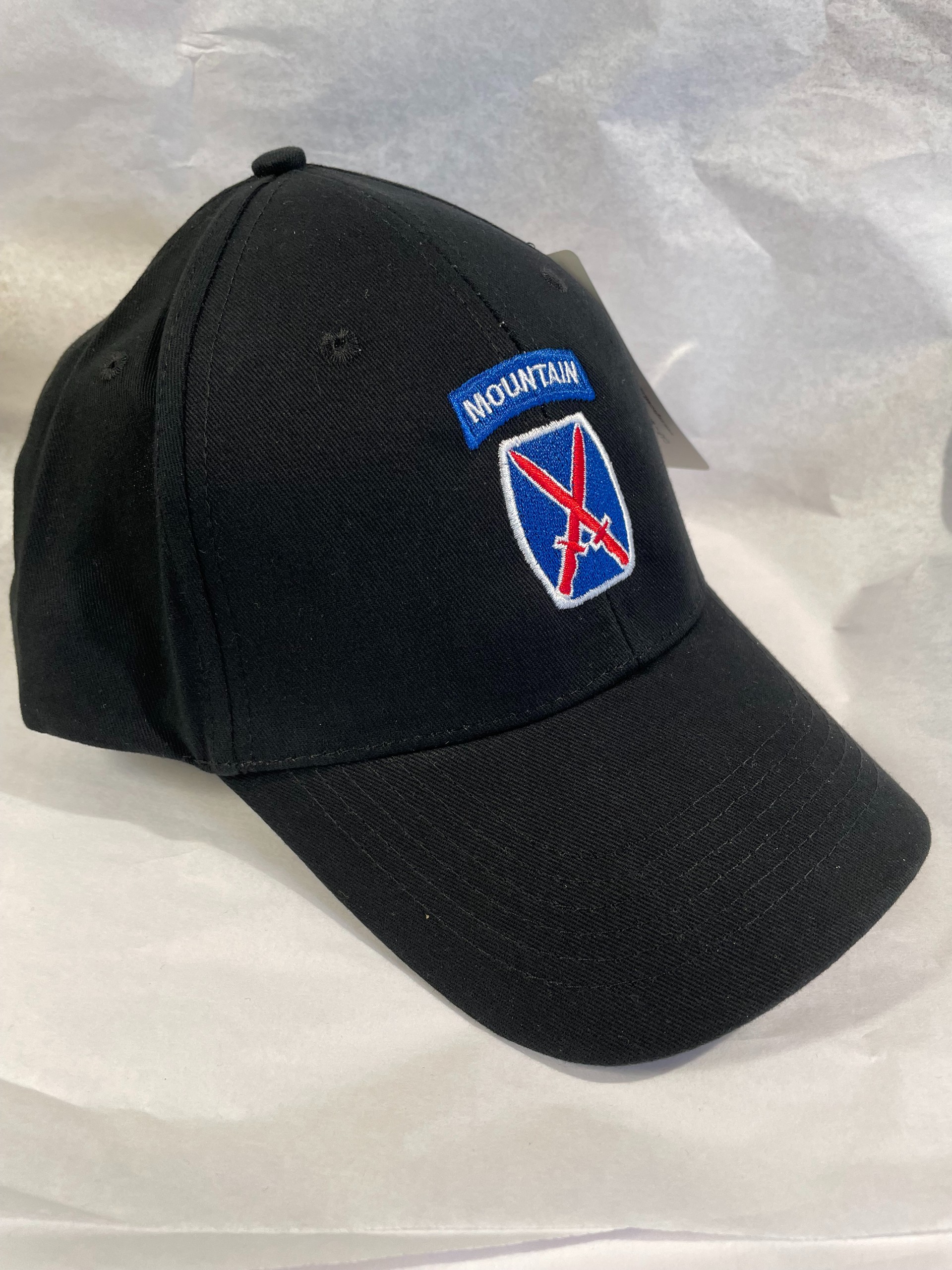 10th Mountain Division Logo Hat Black