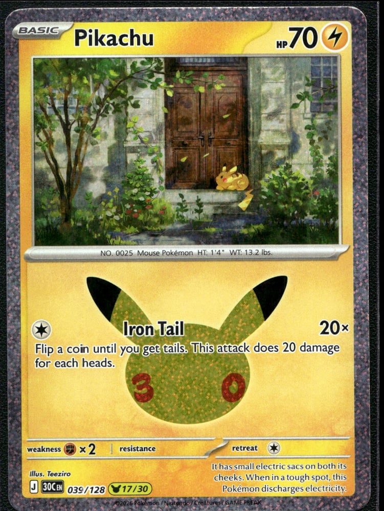 Pikachu - 30TH 39/128